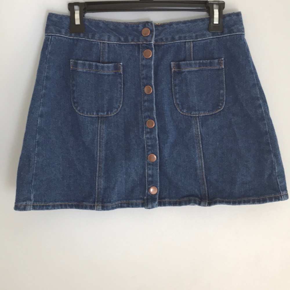 Brandy Melville denim button up Skirt